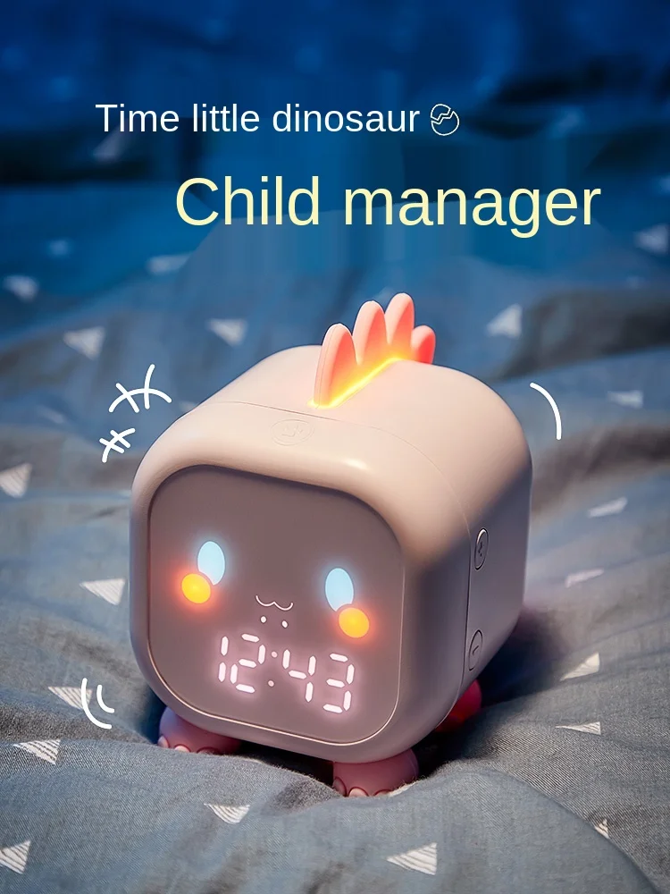 

Dinosaur Little Alarm Clock Student Intelligent Children's Electronic Clock Bedside Internet Celebrity Alarm Wake up Artifact