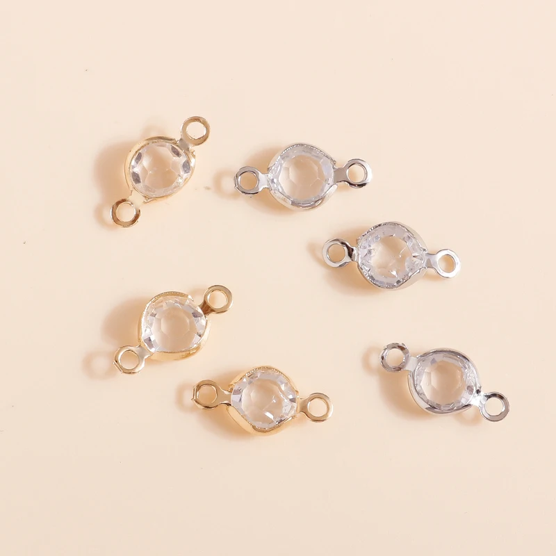 60 шт. 7*13 мм сплав Круглый Разъем Подвески для изготовления браслета Ассорти