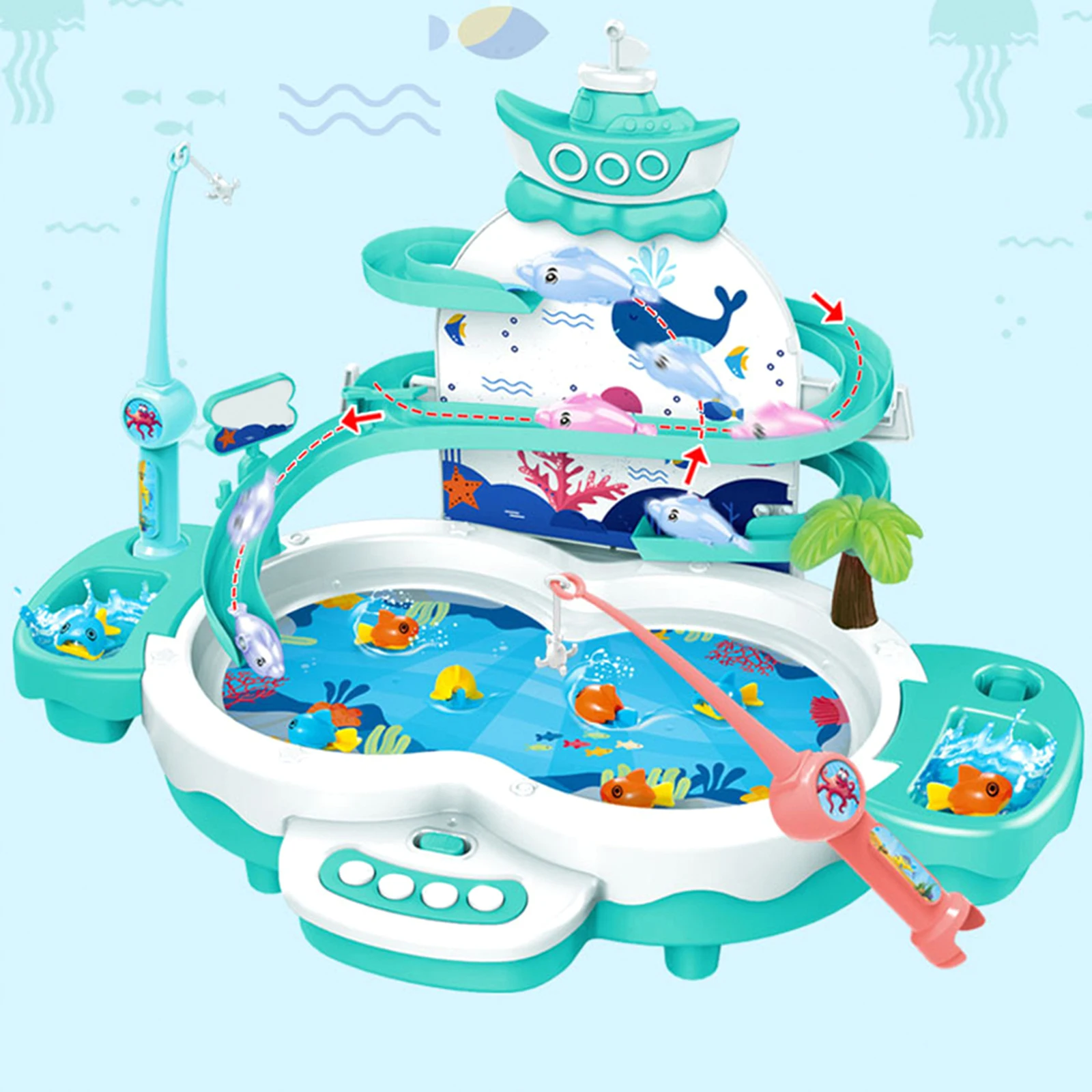 

Magnetic Levitation Electric Fishing Toy Fishing Music Children Electric Parent-Child Education Toy Children'S Fishing Toys