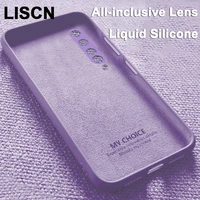 liquid silicone phone case for xiaomi mi 10 11 ultra poco m3 anti drop soft tpu cover for red mi 9t 9c note8 10x k20 k30 pro 5g
