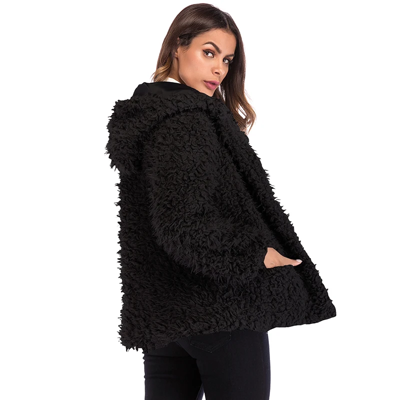 Повседневное осенне зимнее пальто для женщин с длинным рукавом и карманом