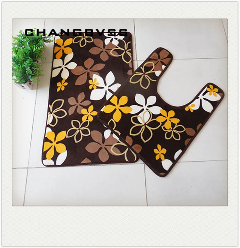 2 шт./компл. напольные коврики для ванной коврик ног в гостиную ковер с принтом