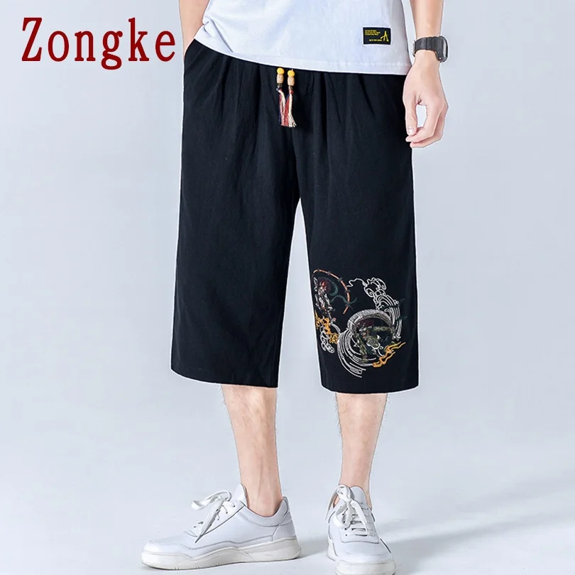 

Zongke Chinese Style Casual Men's Pants Harajuku Men Clothing Korean Style Trousers Men Pants Streetwear M-5XL 2021 New