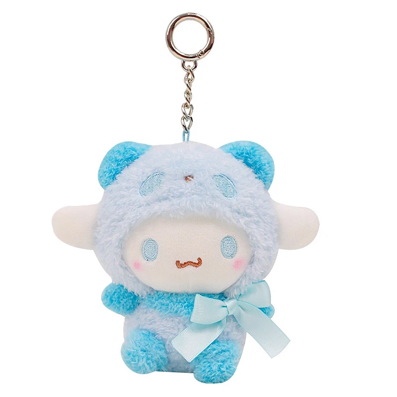 10 см аниме Kawaii Kuromi Melody Cinnamoroll PC Dog Cos панда серии милые мягкие подвеска плюшевая