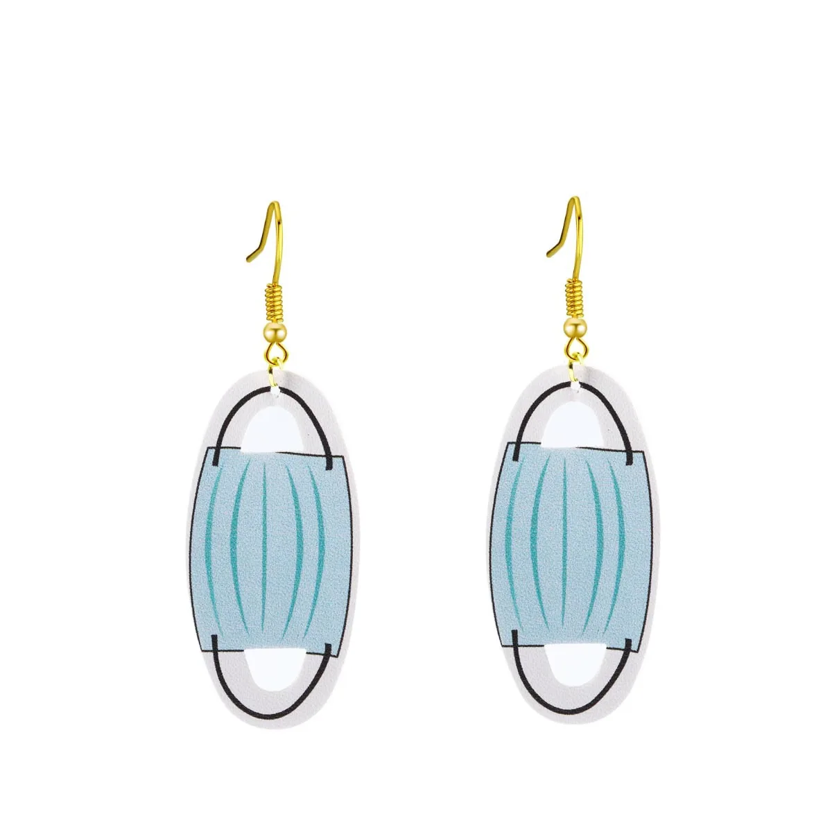

Fashion Stud Earring Creative Web Mask Earrinig Leather Paper Rolls Earrings Wholesale Accessories Female Party Gifts