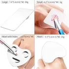 Дизайн ногтей металлическое кольцо регулируемая палитра Серебряная Картина из нержавеющей стали дизайна Маникюрный Инструмент макияж гель для нанесения основания смешивание