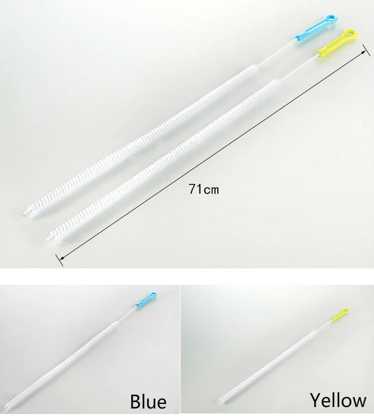 

Sewer Cleaning Brush Drain Brush Bendable Home Sink Tub Toilet Dredge Pipe 71cm Snake Brush Bathroom Kitchen Cleaning