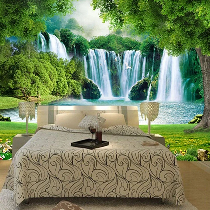 Самоклеящиеся 3D обои произвольного размера на заказ настенная роспись водопада
