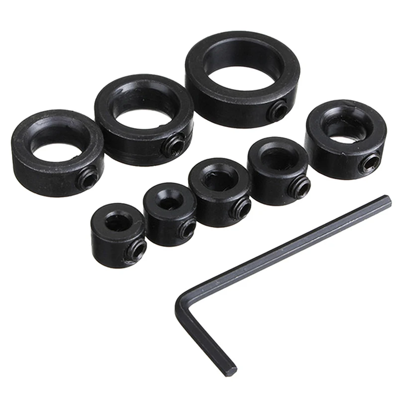 

9pcs 3-16mm Woodworking Drill Locator Drill Bit Depth Stop Collars Ring Positioner Drill Locator Wood Drill Bit