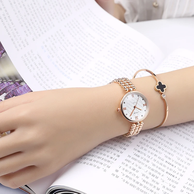 Reloj mujer ZIVOK модные часы браслет женские Роскошные Кварцевые из розового золота