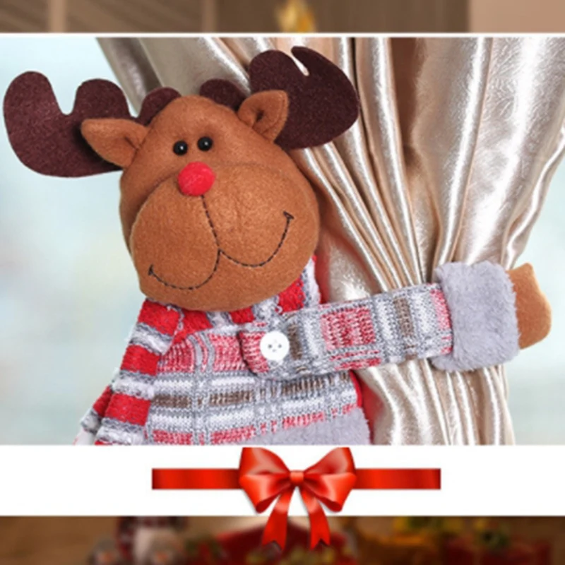 Рождество Новый год декор занавес Пряжка для кукольной одежды мультфильм окна