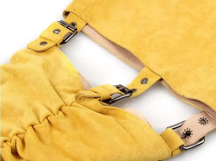 Red Yellow Black Suede Woman Pointed Toe Over The Knee Buckles Sexy Pants Belts Boots High Heel Square Toe Long Boots Lady