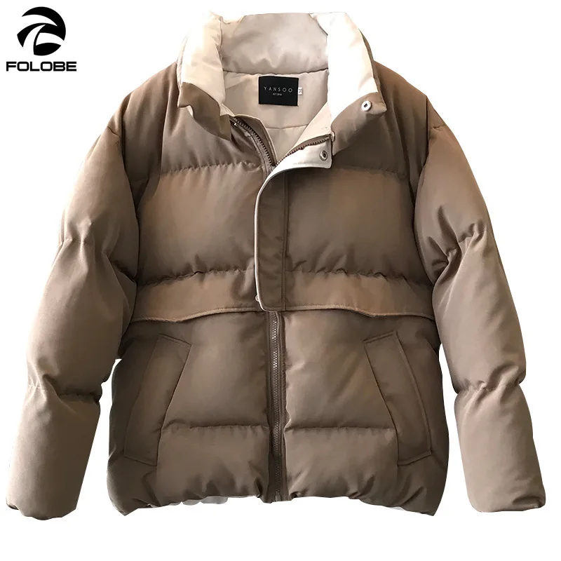 

FOLOBE 2020 Winter Women Thick Coats Winter Parkas Stand Collor Short Women Clothing Padded Down Fashion outwear ladies jackets