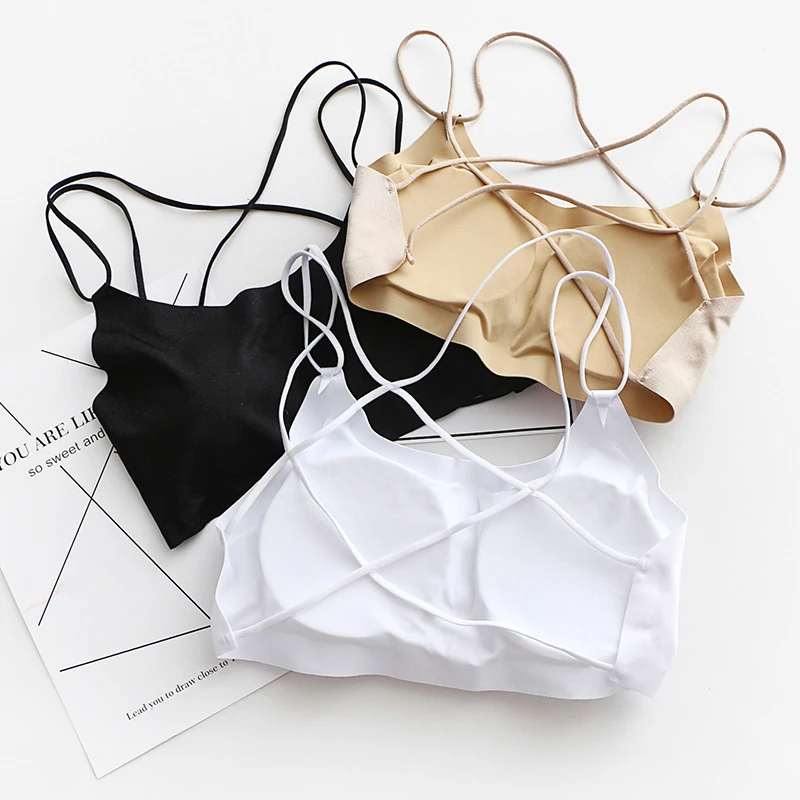 

Women's Seamless Bras Latex Underwear Bra Push Up Bralette Wire Free Strap Brassiere Comfort Cooling Gathers