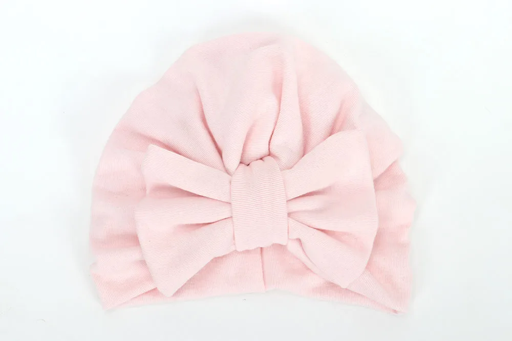 style 2 pink Зимняя и Осенняя шапка для маленьких девочек 0-24 мес., с большим бантом, из хлопка и шерсти, вязанная Толстая теплая шапка для младенца, новая детская шапочка, шапочка, шапочка для девочек - Цвет: style 2 pink