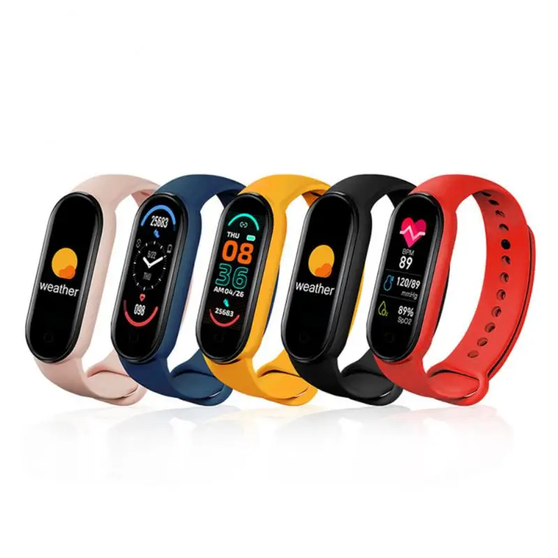 

M6 Smart Bracelet Watch Fitness Tracker HeartRate BP Monitor Waterproof Pedometers Smart Bracelet Heart Rate Fitness Wristband