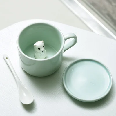 Кофейная чашка для девочек креативный подарок молочный сок лимонный чай кружка 3D