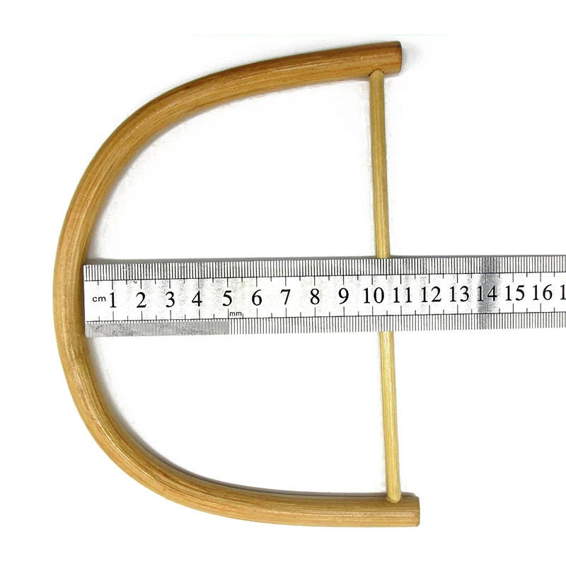 Гладкая бамбуковая и ротанговая круглая сумка с D-образными ручками ручная