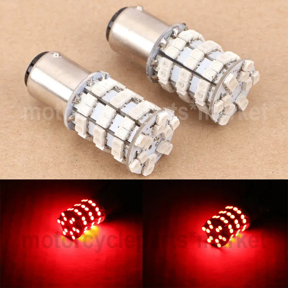 2x красный 1157 60 SMD светодиодный указатель поворота заднего тормоза стоп