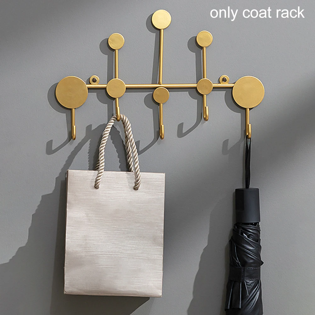 

Multi-functional Accessoires Storage Iron Art Cloakroom Fitting Room With 5 Hooks Nordic Style Wall Mounted Entrance Coat Rack