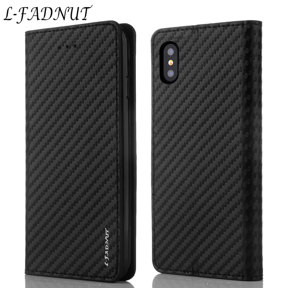 

Carbon Fiber Leather Case For iPhone 11 Pro 7 Plus 8 6S 6 5 5S Vintage Flip Wallet Cover For iPhone Xr X Xs Max SE 2020 12 Mini