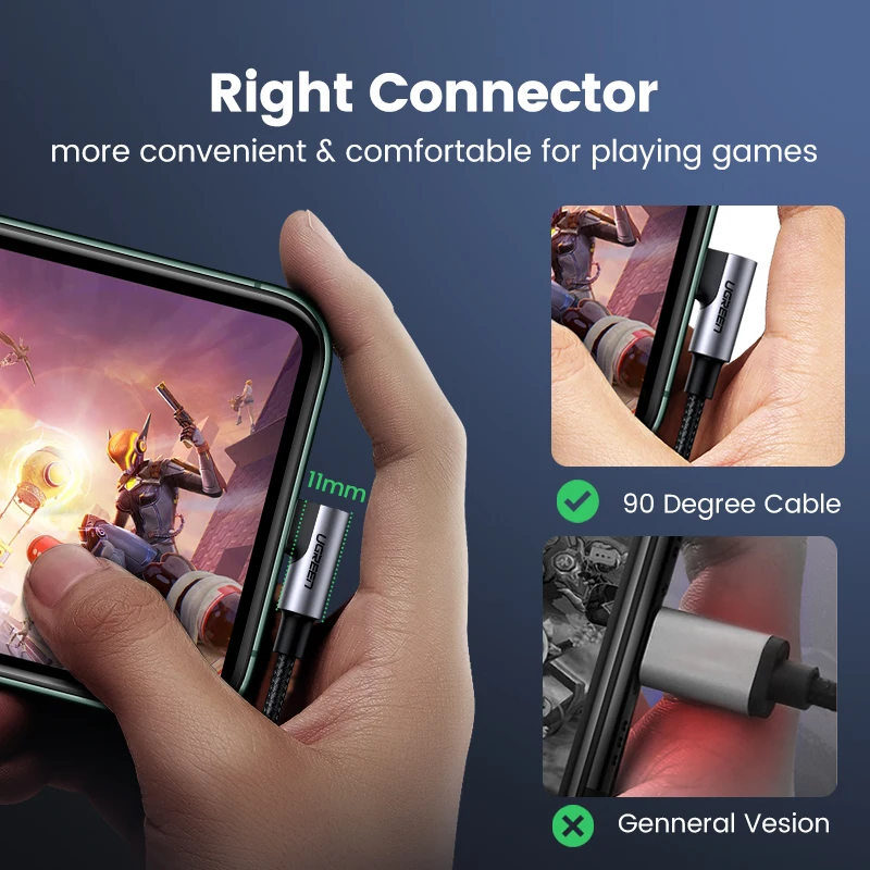 Ugreen MFi USB C к Lightning Кабель для iPhone 12 Mini Pro Max PD18W 20 Вт Быстрая зарядка данных PD кабель зарядный шнур Macbook|Кабели