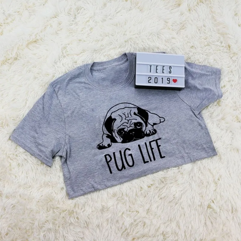 Женская футболка Love zz Pug Life с забавным графическим рисунком модная изображением