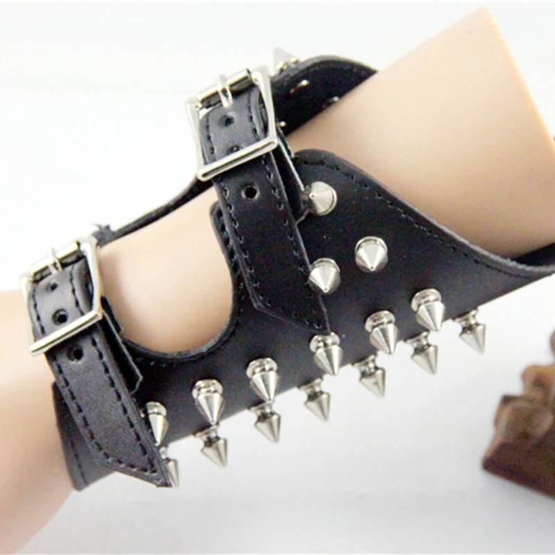 

Punk Gothic Rock Cuspidal Spikes Rivet Cone Stud Wide Leather Cuff Bracelet Wristbands Charm Bangle Fashion Unisex Jewelry