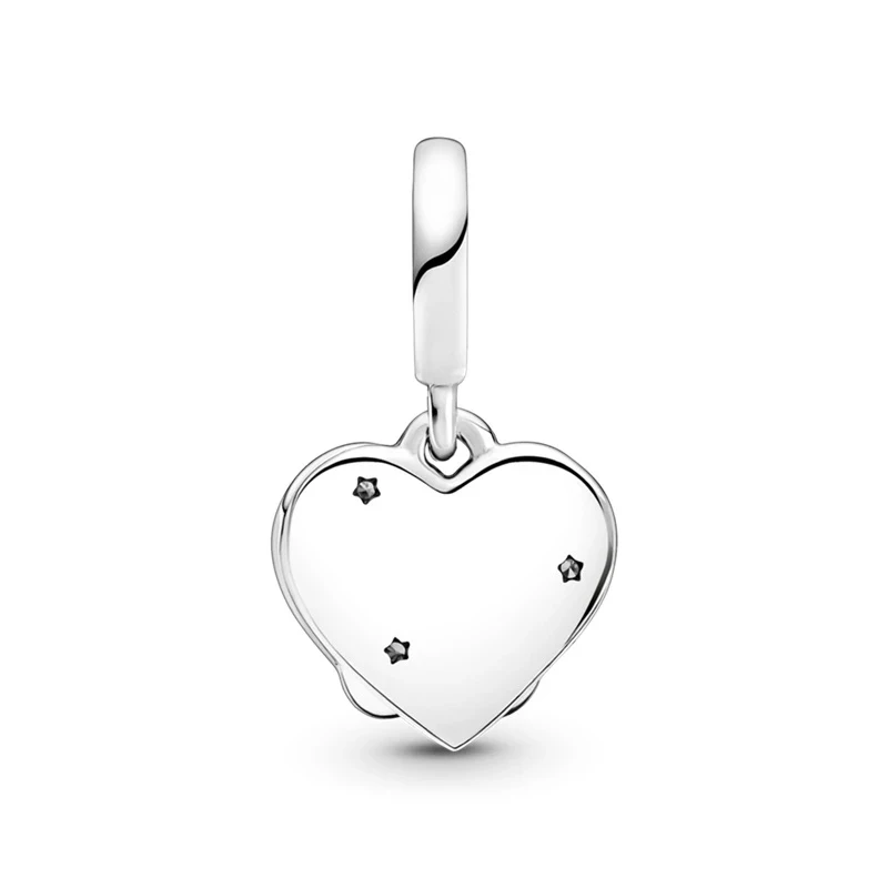 

Lovely 925 Sterling Silver Beads Heart-Shaped Cat Charm Fit Original Pandora Bracelet Women DIY Jewelry 2021 New