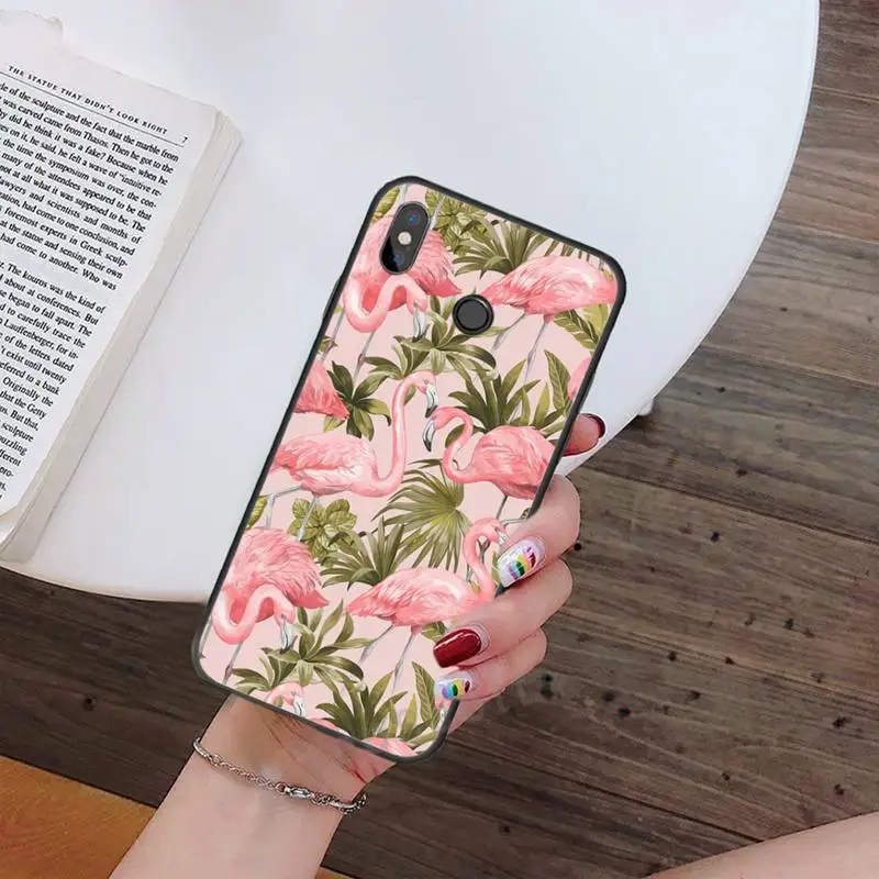 

rainforest flamingos leaves pink Phone Case For Xiaomi Redmi note 4 4X 8T 9 9s 10 K20 K30 cc9 9t pro lite max