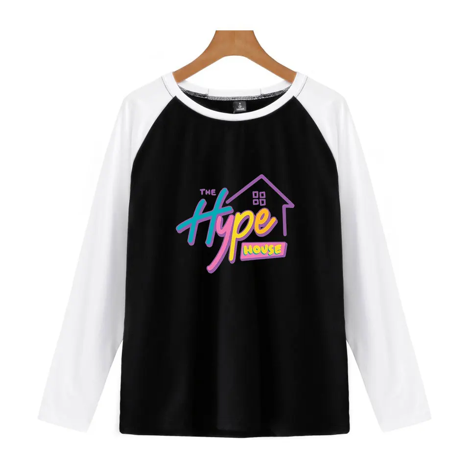 Футболка Харадзюку с надписью The Hype House забавная Модная рубашка оверсайз длинным