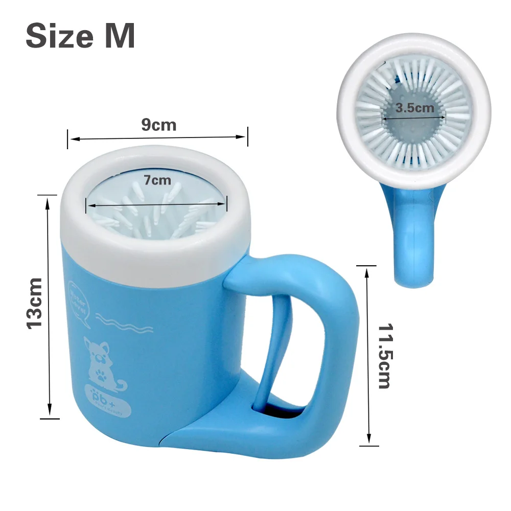 

Pet Cat Dog Foot Wash Clean Cup Paw Cleaning Tool Manual Rotary Cleaner Cup Soft Silicone For Small Medium dogs Dropshipping