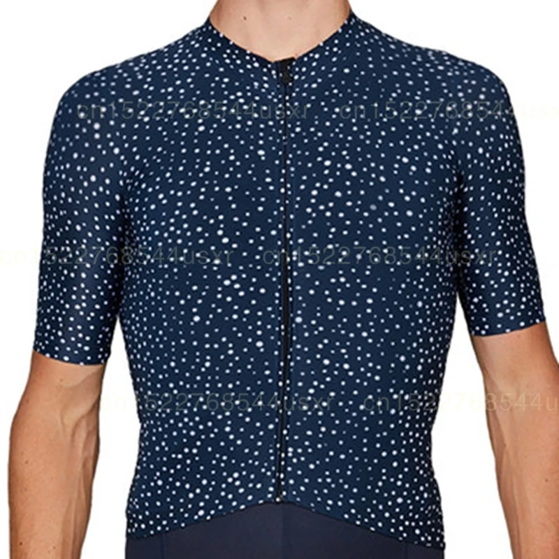 Футболка велосипедная с коротким рукавом в сине-белую полоску | Спорт и