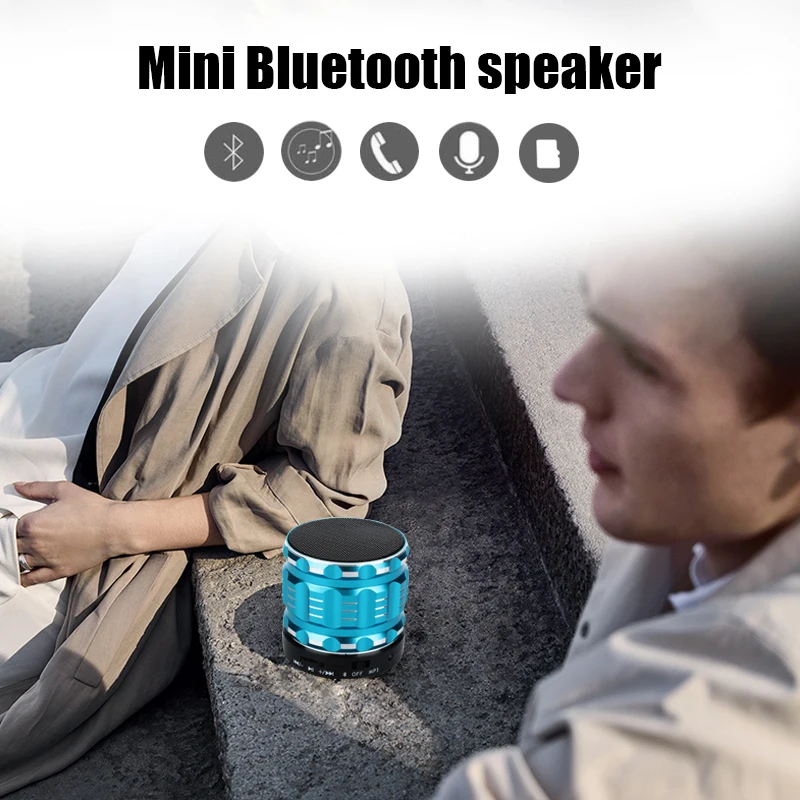 Беспроводной портативный Bluetooth динамик мини Колонка со светодиодной подсветкой