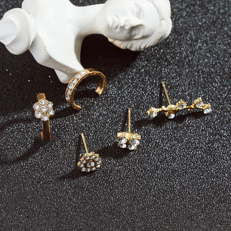 

1/5Pc Adjustable Helix Cartilage Conch Fake Without Piercing Cuff Earring Earcuff Wrap Rock Earring Cuff No Piercing Women Clip