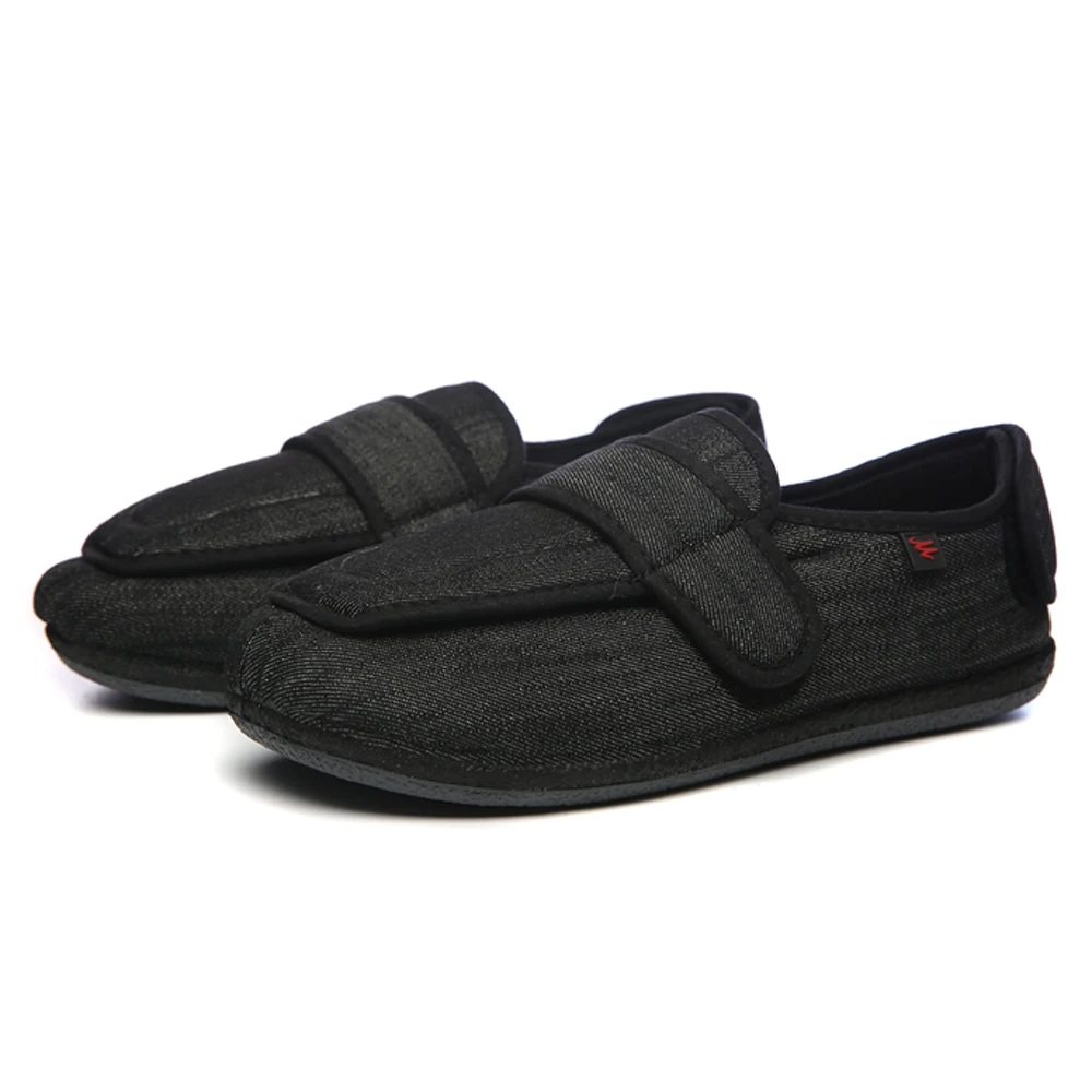 Мужские тапки для диабетиков Edema обувь с регулируемыми застежками очень широкая