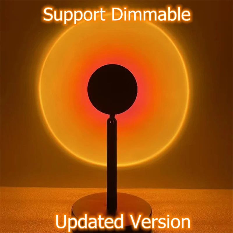 

Dimmable Sunset Projection Lamp Rainbow Sunset Floor LED Light Button Dimmer DC 5V USB Night Light Lampa Sunset Projector