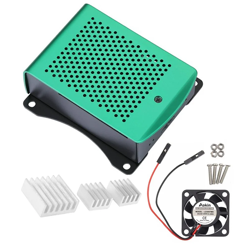 

For Raspberry Pi 3 Case Aluminum Heatsink Metal Enclosure Case RPI 3 Raspberry Pi 3 Model B Cooling Fan Heat Sink