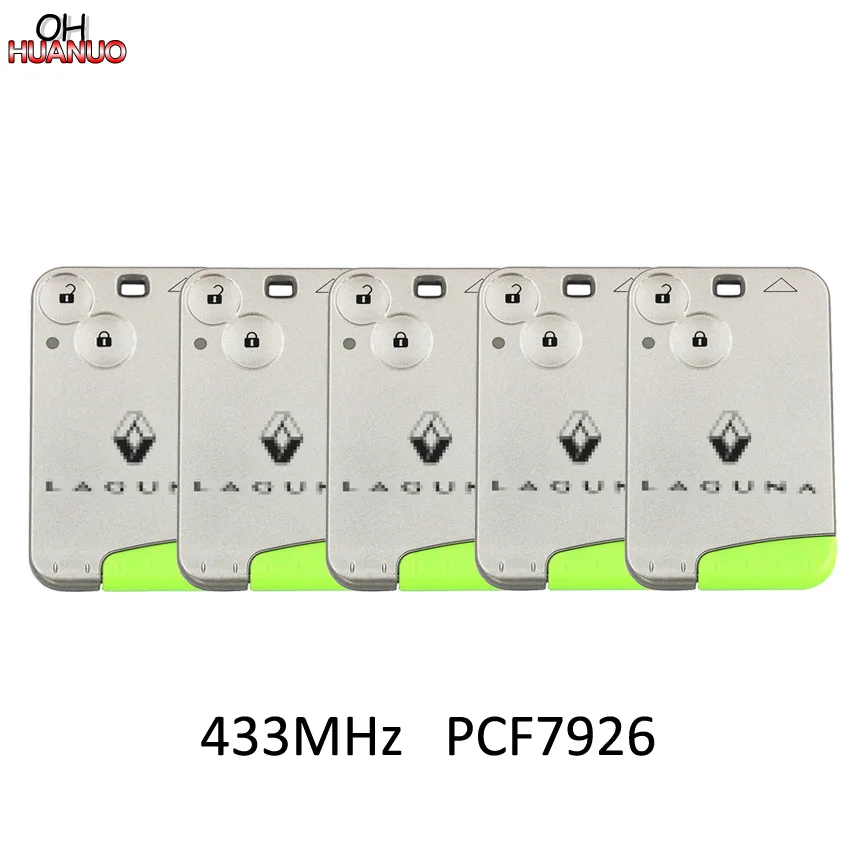 5 шт./лот, 2 кнопки смарт-карты дистанционного ключа Fob 433 МГц PCF7926 ID46 чип для Renault Лагуна Espace Vel Satis 2001-2007