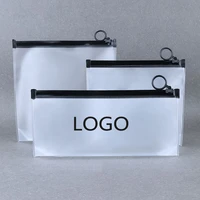 10pcs custom logo transparent pvc cosmetic tools packaging bag zipper plastic bag gift bag travel home storage bags small bags
