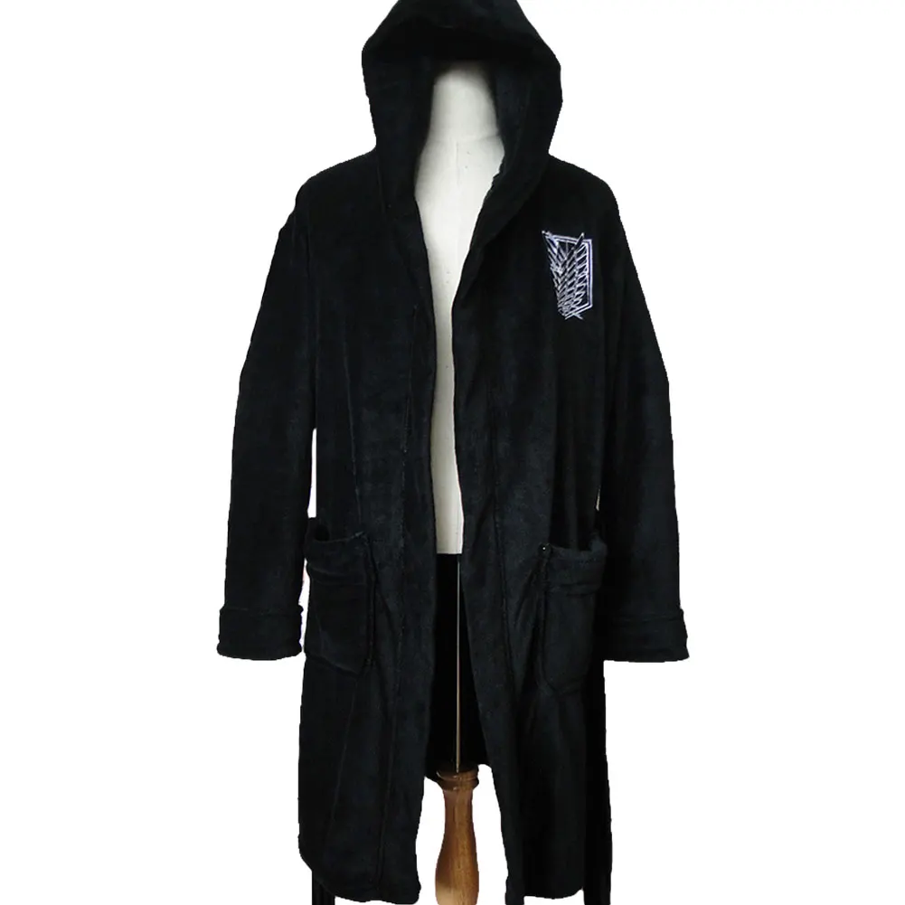 Халат-кимоно для косплея атака на Титанов флисовая одежда сна взрослых мужчин и