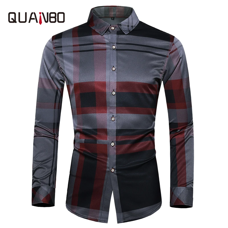 High Quality Business Casual men's Shirts 2022 New Autumn Men Long Sleeve Shirt Fashion Plaid Dress Plus Size 5XL 6XL | Мужская