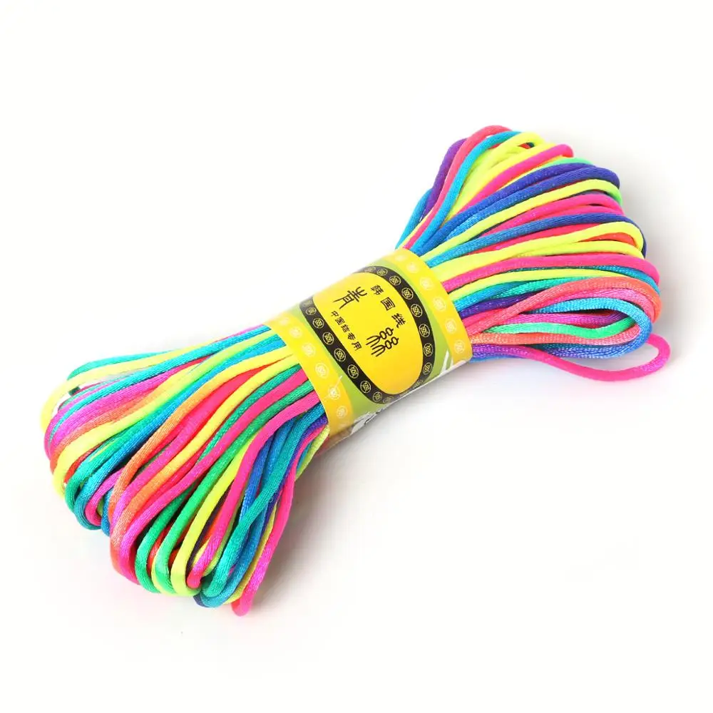 2 мм 20 метров китайский шнур с узлом мягкий атласный шелковый хвостом нейлон для