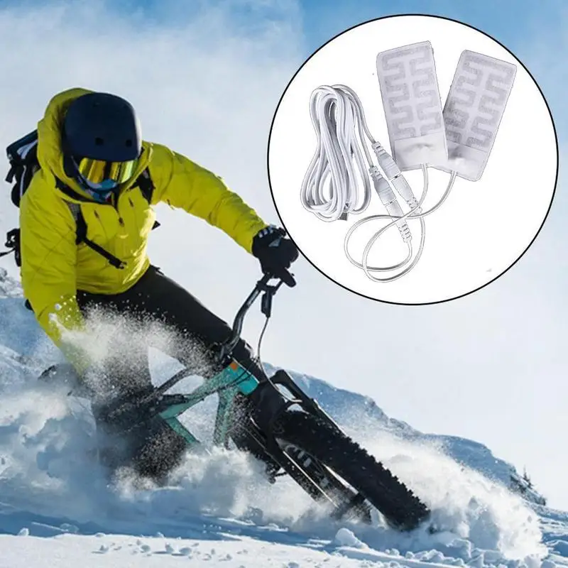 

1 Pair Winter Outdoor Ski Gloves Heater Safe And Effective Carbon Fiber Cloth USB Electric Heating Pads Outdoor Warming Tools