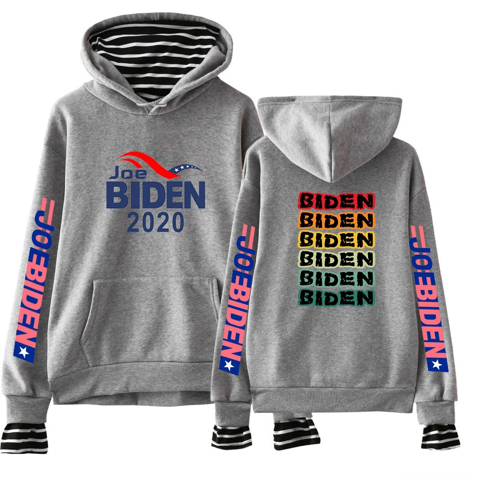 

2020 Shirt Joe Biden Hoodie Sweatshirt US presidential election Print Fake 2 Pieces Hoodies Tops Autumn Women trendy Sweatshirts