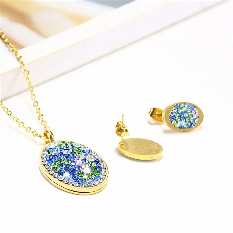 Gold color 4 XUANHUA Цепочки и ожерелья набор сережек охватывающая деталь из нержавеющей стали женские ювелирные наборы бижутерии Аксессуары; - Окраска металла: Gold color 4