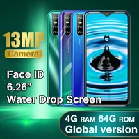 original y6 smartphones 4g ram 64g rom quad core 6 26 cellphone face unlocked mobile phones android water drop screen celulares
