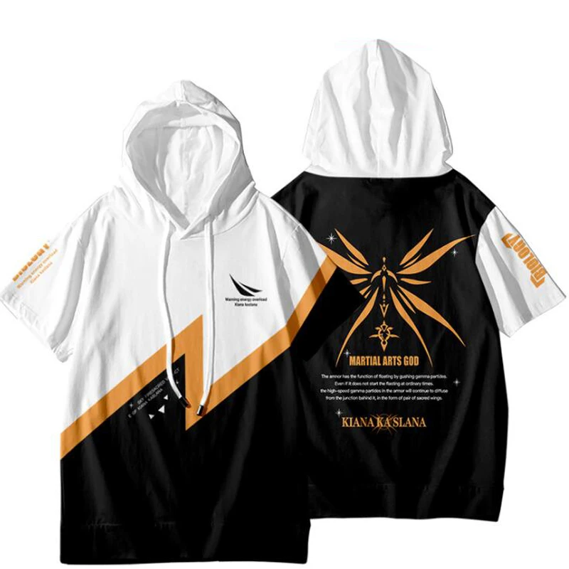 

Anime Honkai Impact 3rd 3D Print Oversized T Shirt Summer Short Sleeve Hooded T-shirt Funny Tshirt Harajuku Tops Cosplay Costume