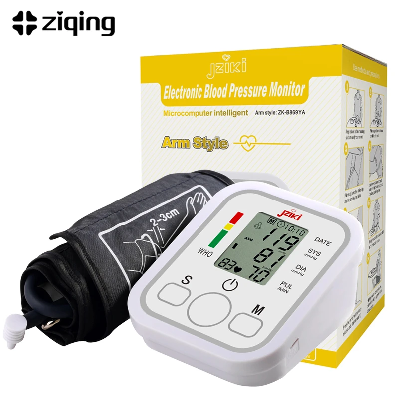 

Arm Blood Pressure Monitors Sphygmomanometers Household Pulse Heart Meter Voice LED Digital Tonometer Portable Health Care USB