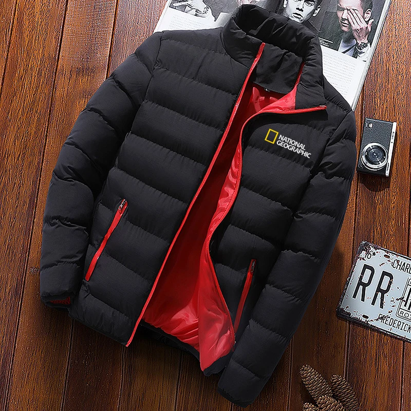 

Winter New Men Solid Color Parkas Quality Brand Men's Stand Collar Warm Thick Jacket Male Fashion Casual Parka Coat 4XL